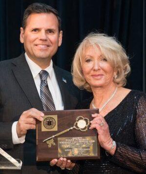 Diane Portnoy receiving the Key to the City of Malden